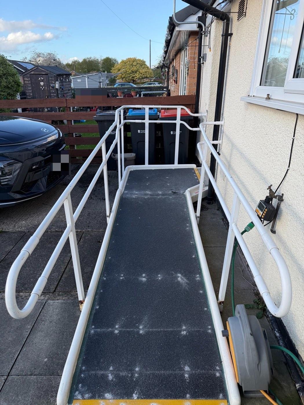 Looking up the finished ramp