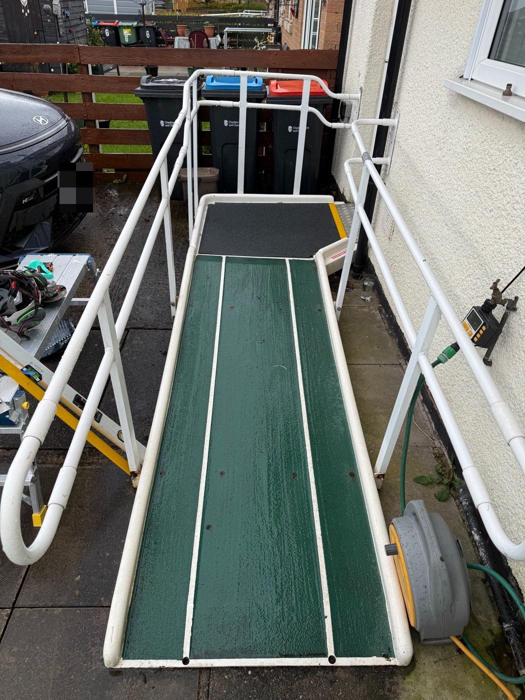 Before: the worn original ramp surface
