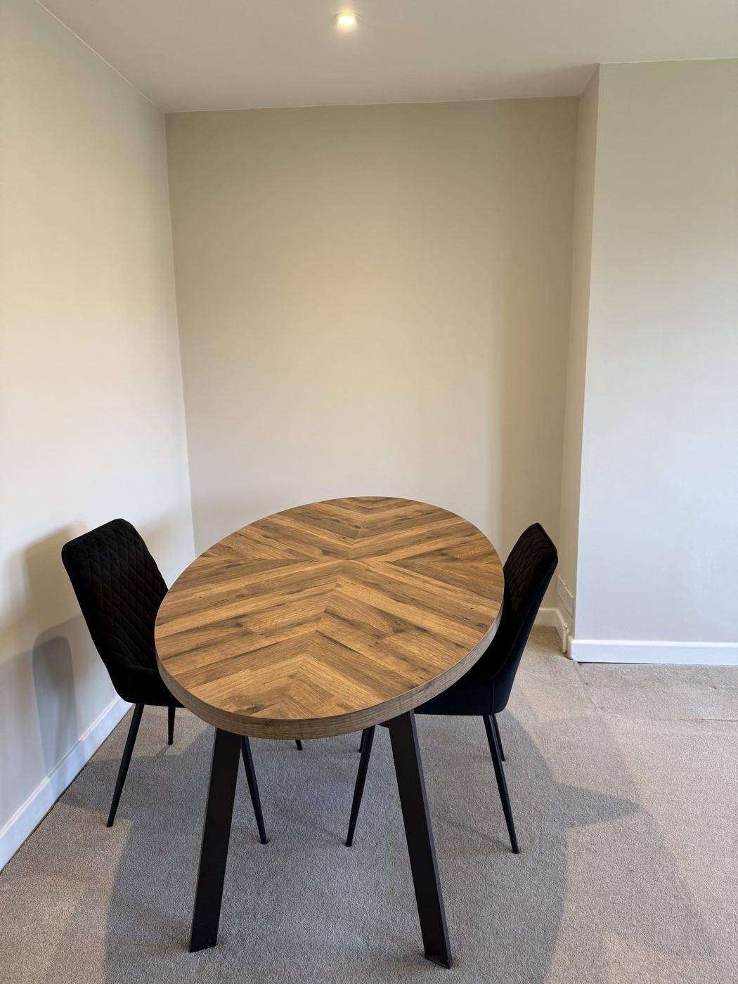 After: the dining area