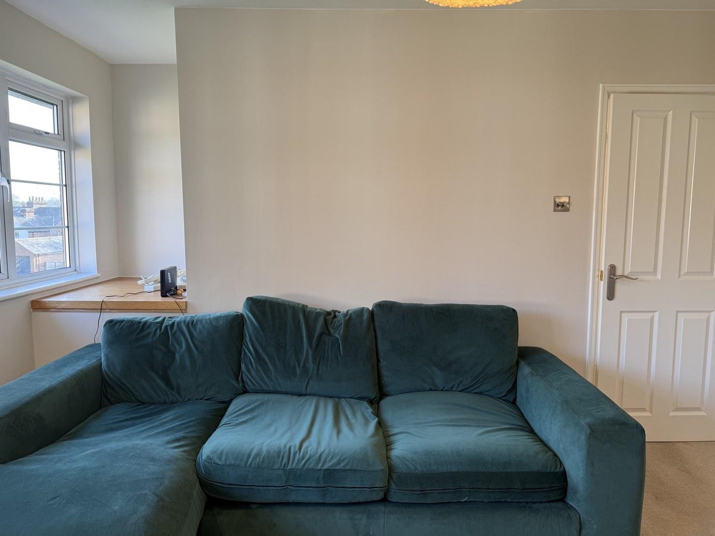 After: smooth walls and crisp woodwork